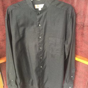 Mens LARGE black nehru shirt